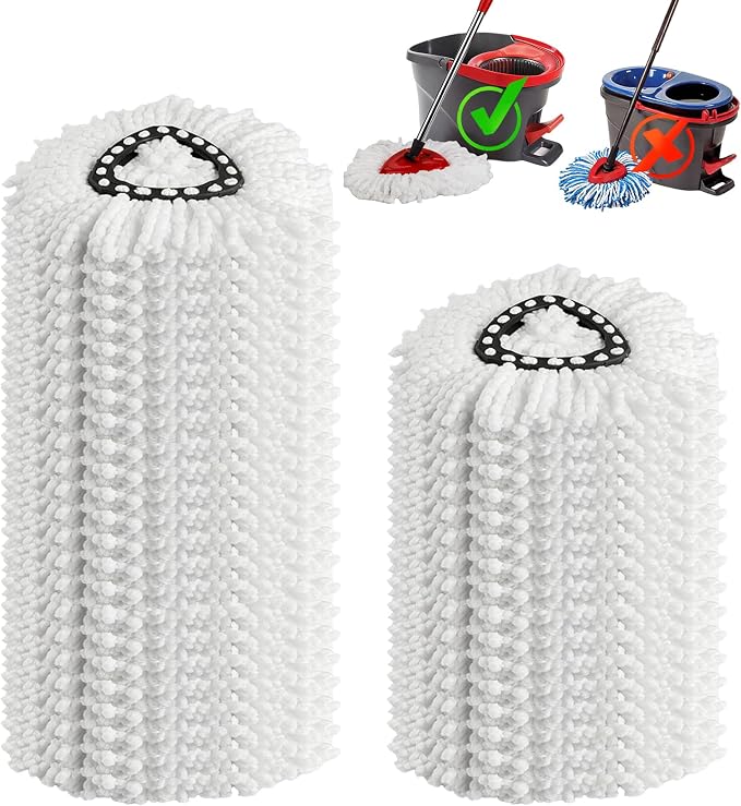 20Pack Spin Mop Replacement Heads, Microfiber Spin Mop Refills by APOCHON