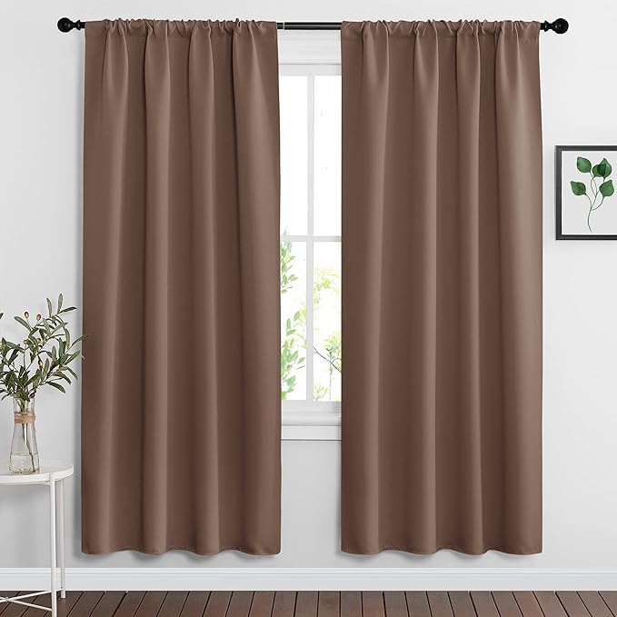 RYB HOME Curtains for Bedroom 72 inches Long, W 34 x L 72, 2 Panels by RYBHOME