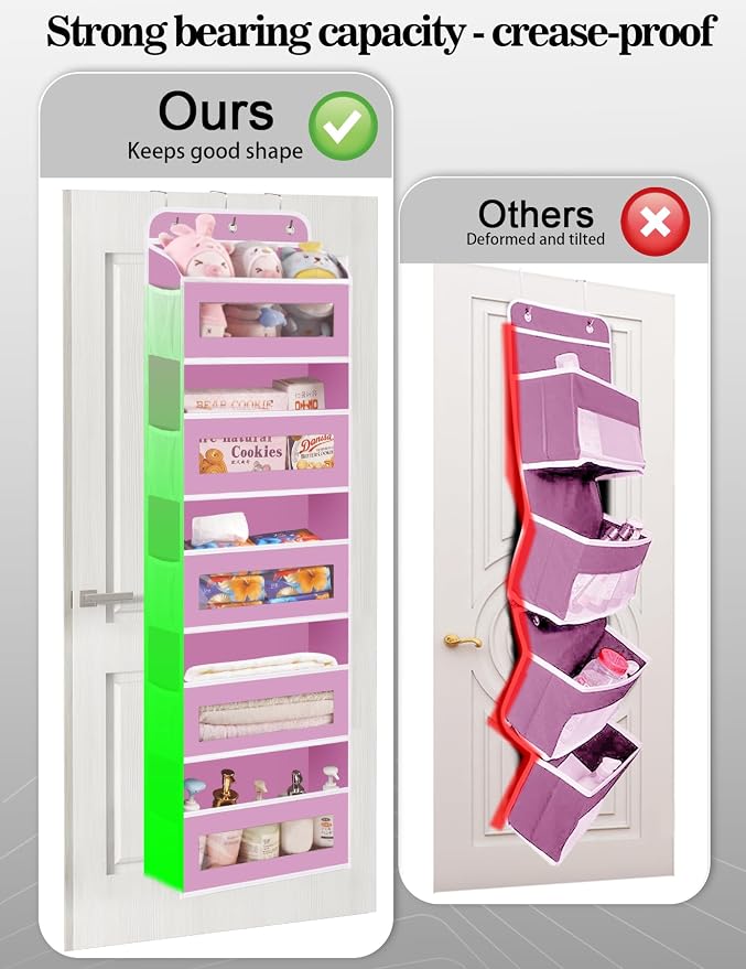 Over The Door Organizer, 5 Shelves Closet Door Hanging Organizer - Image 6