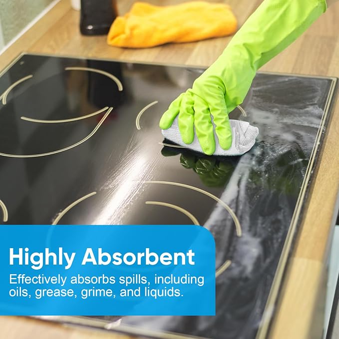 Microfiber Cleaning Cloth, 50 Sheets Shop Towels Commercial Grade Washcloths - Image 4
