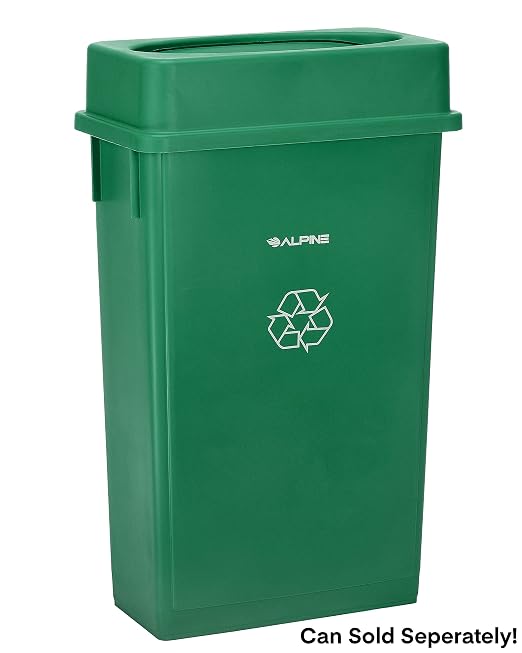 Alpine 23 Gallon Slim Trash/Recycling BIN Swing LID Green - Image 3