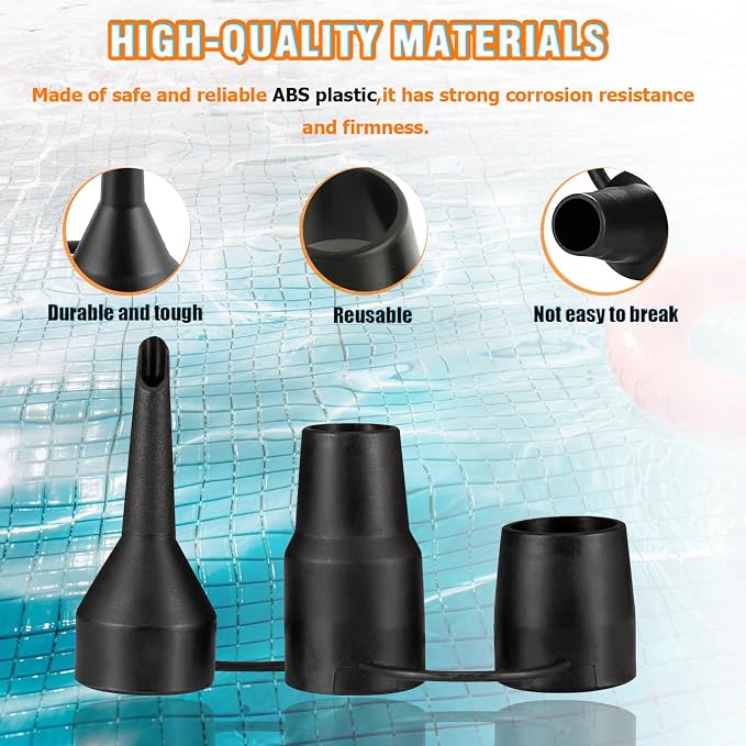 Air Pump Replacement Nozzles, 3 Set Replacement Nozzles, 3 Sizes Air Pump - Image 3