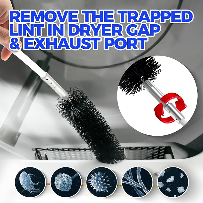 Holikme 50 Feet Dryer Vent Cleaner Kit Lint Remover Flexible Dryer Vent - Image 4