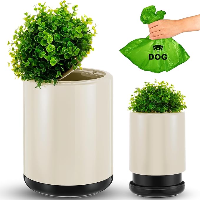 Dog Poop Trash Can Outside 13 L/ 3. 4 Gal Dog Waste Trash Can by Jingmore