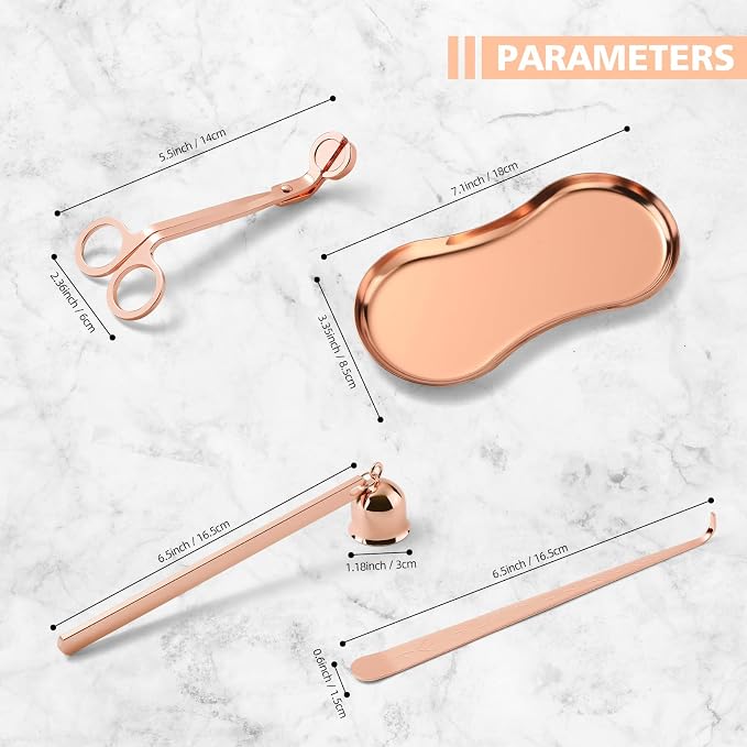 PATOISE 4 in 1 Candle Accessory Set, Candle Wick Trimmer Cutter Mini, Candle - Image 6
