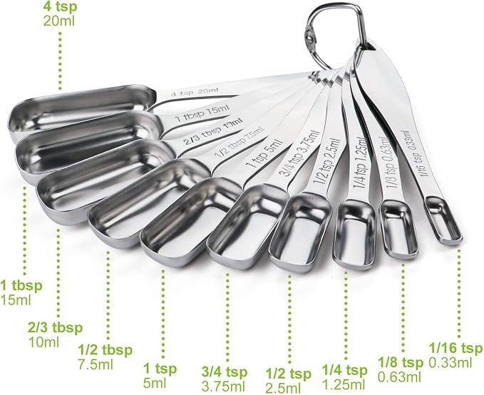 FANGSUN Stainless Steel Narrow Measuring Spoons, Heavy Duty Metal Measuring - Image 5
