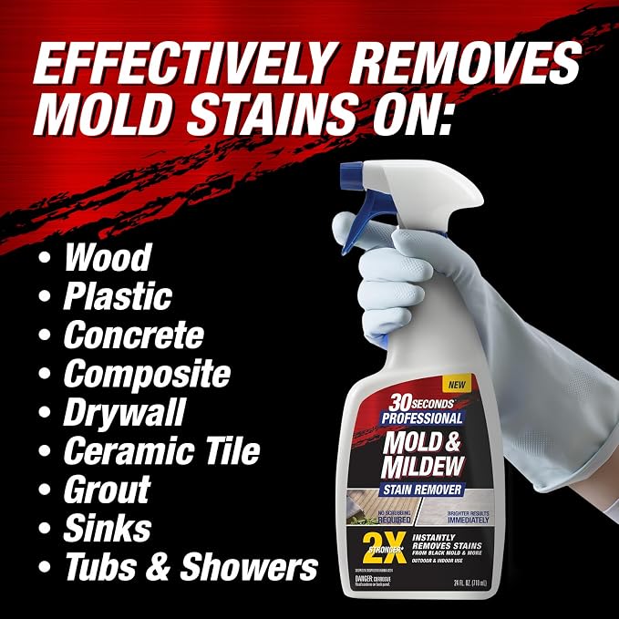 30 SECONDS Pro Mold and Mildew Stain Remover | Scrub Free | Brighter Results - Image 2