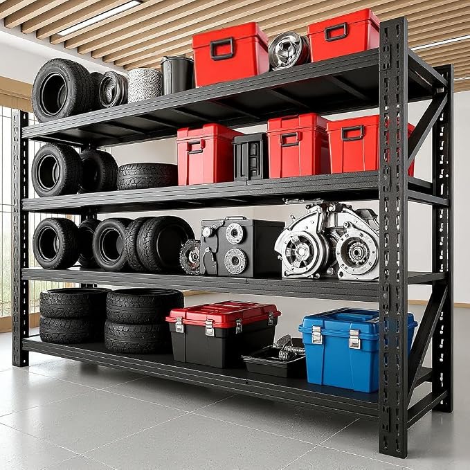 5000LBS Garage Shelving 59" W Heavy Duty Storage Shelves, 4 Tier Industrial - Image 2
