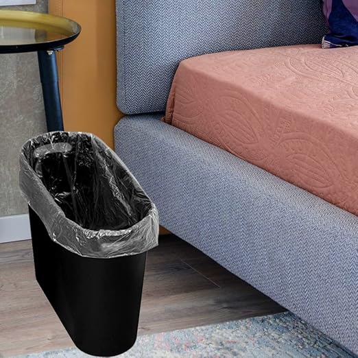 Small Trash Can Plastic Bathroom Wastebasket 3.2 Gallon Slim Garbage Container - Image 6