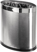 'Invisi-Overlap' Open Top Stainless Steel Trash Can, Small Office Wastebasket by DualplexTalvania