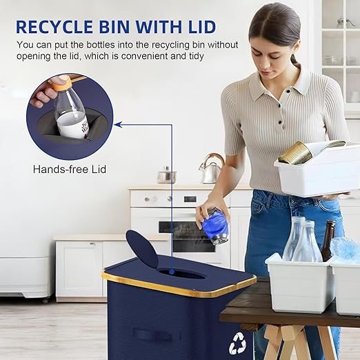 26 Gallon Recycling Bin for Kitchen, 100L Recycle Bin - Image 5