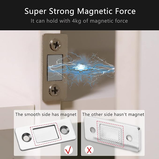 Cabinet Magnetic Catch, 6 Pack Ultra Thin Magnetic Cabinet Door Catch, Adhesive - Image 2