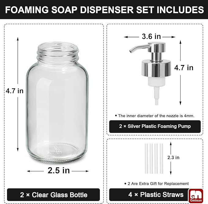 GMISUN Foaming Soap Dispenser, Modern Hand Soap Dispensers - Image 7