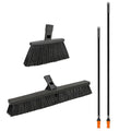 SWOPT 24” Push Broom, Angle Broom + 48” and 60" Steel Handles, Standard Combo — by SWOPTCleaning