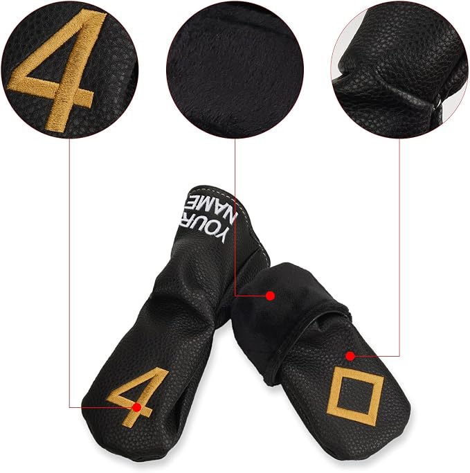 10pcs /Set Black Hybrid Iron Head Covers Protector - Image 3