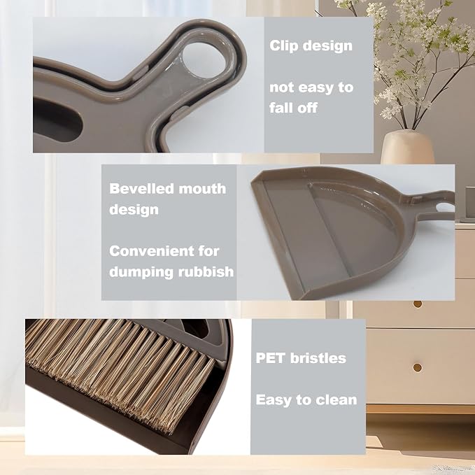 Mini Broom and Dustpan Set Hand Broom - Image 4