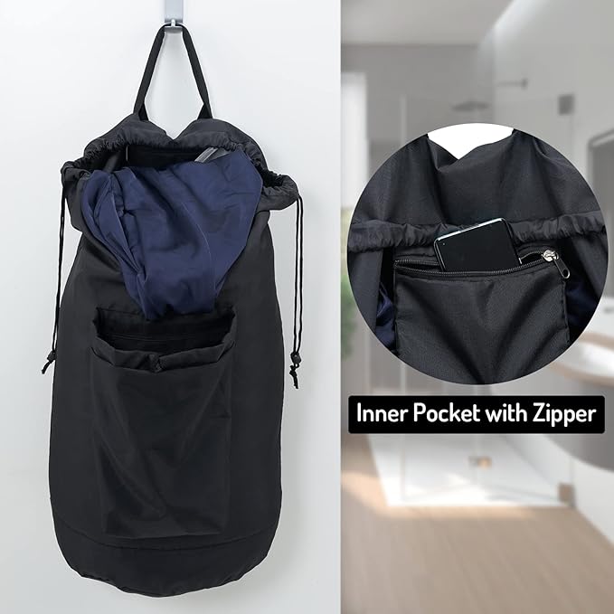 Laundry Backpack Bag, Dirty Clothes Travel Laundry Bag - Image 4