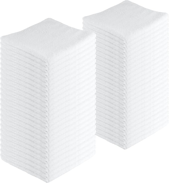 Microfiber Cleaning Cloths, 48 Pack, All-Purpose, Highly Absorbent, Washable by JDHomease