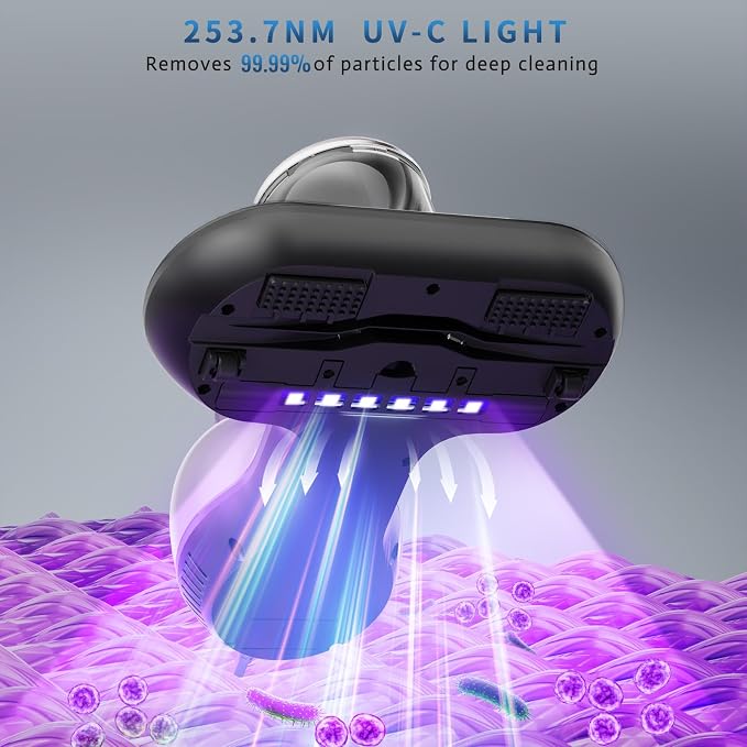 Mattress Vacuum Cleaner, Handheld UV Bed Vacuum Cleaner 16KPa & 12800 - Image 5