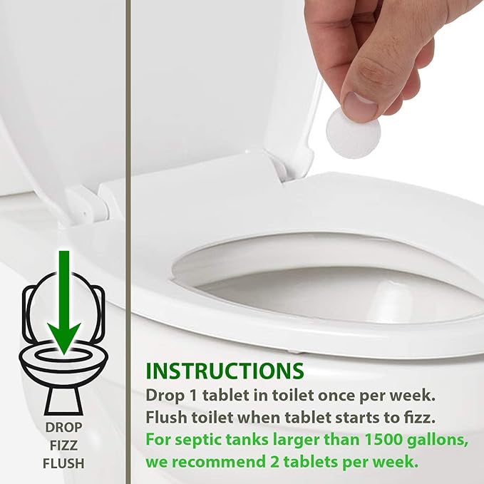52 Weekly Septic Tank Treatment Fizz Tablets – Easy Flush Bio Toilet Tabs - Image 6