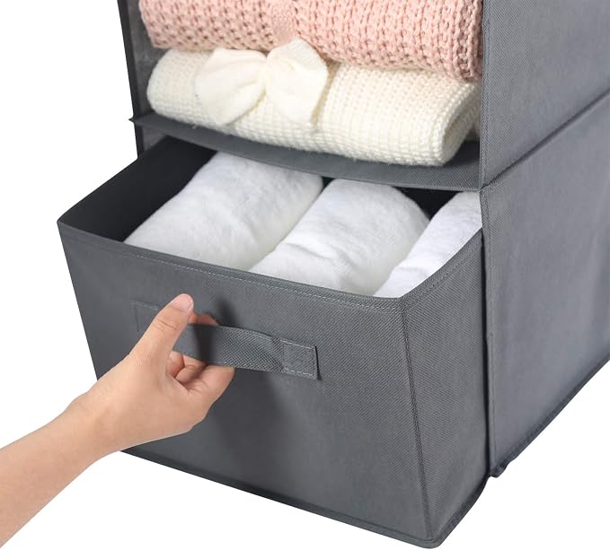 MAX Houser 4-Shelf Hanging Closet Organizer, Space Saver, Cloth Hanging Shelves - Image 5