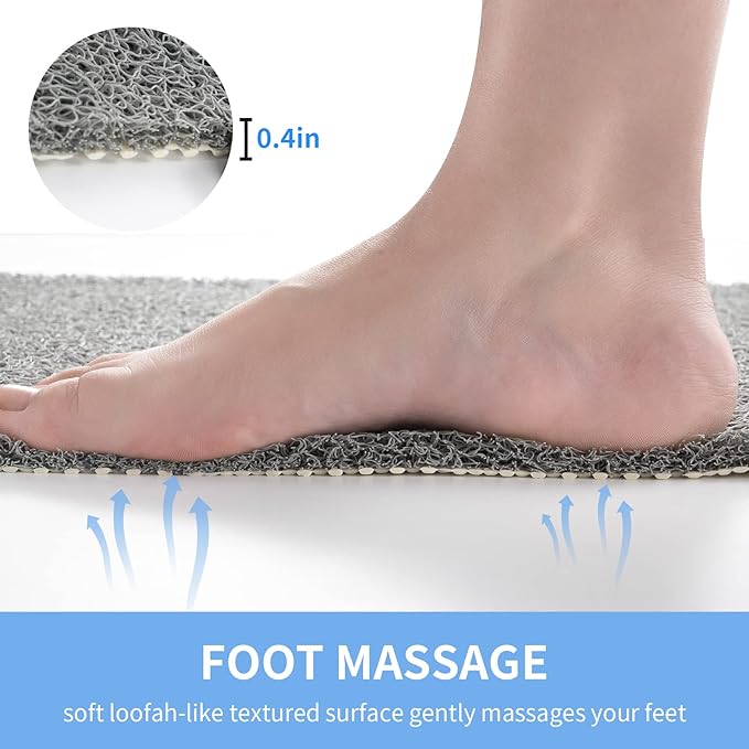 Non Slip Bathtub Mat, Anti Slip Shower Mat, Fast Drying Bath Tub Mats, Foot - Image 5