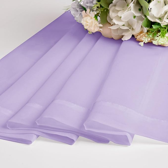 Chyhomenyc Sheer Lilac Curtains 90 inches Long 2 Panels, Light Filtering Soft - Image 8