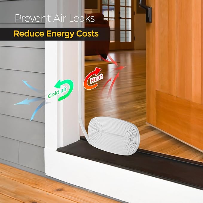 Ravinte Weather Stripping Door Seal Strip Soundproof "Q" Foam Weather Stripping - Image 3