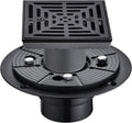 RANDOM 4 Inch Black Shower Drain Square by RANDOM