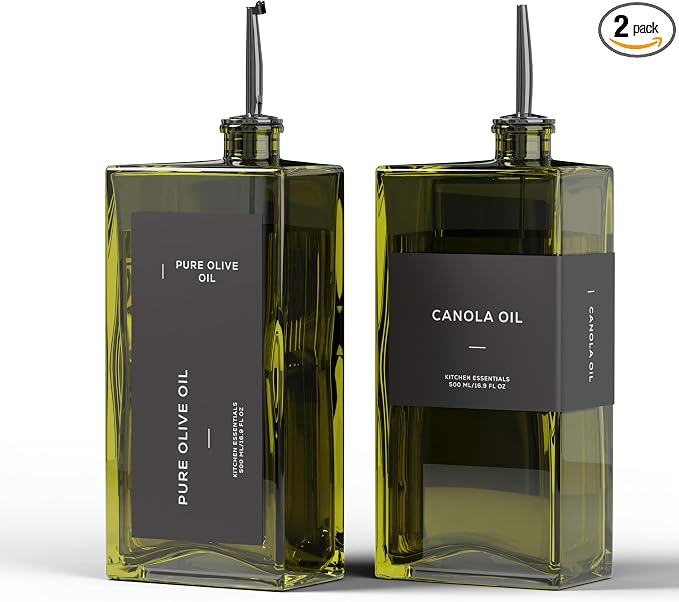 Olive Oil Dispenser for Kitchen, 16.9 oz/ 500 ml Olive Oil Dispenser Bottle by HCYWOC
