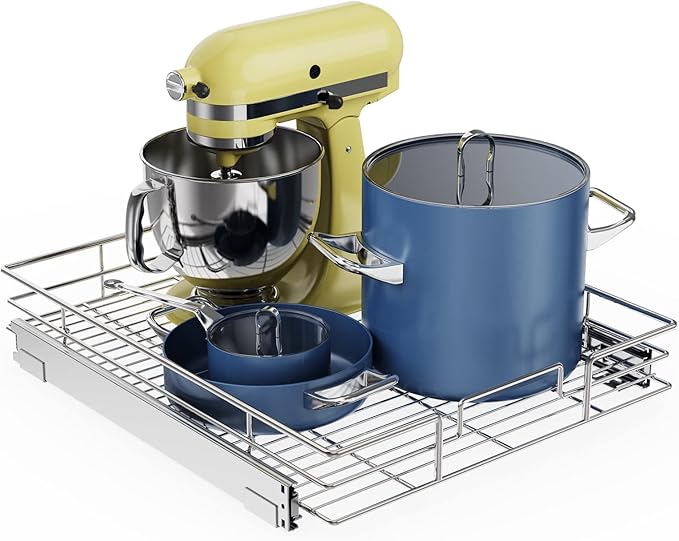 ROOMTEC Pull Out Cabinet Organizer, Cabinet Pull Out Shelves 22½" W x 21½" D by ROOMTEC