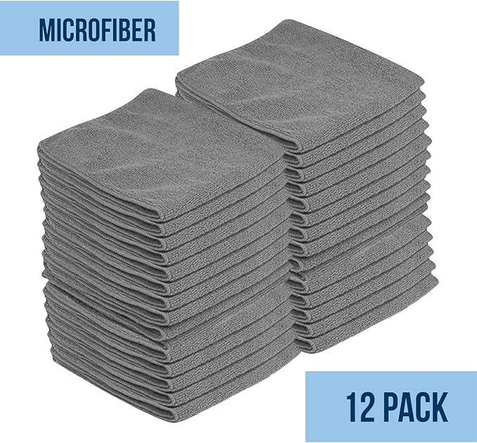 GREEN LIFESTYLE Chamois Cloth Microfiber Cleaning Cloth 12 Pack, Borderless - Image 7
