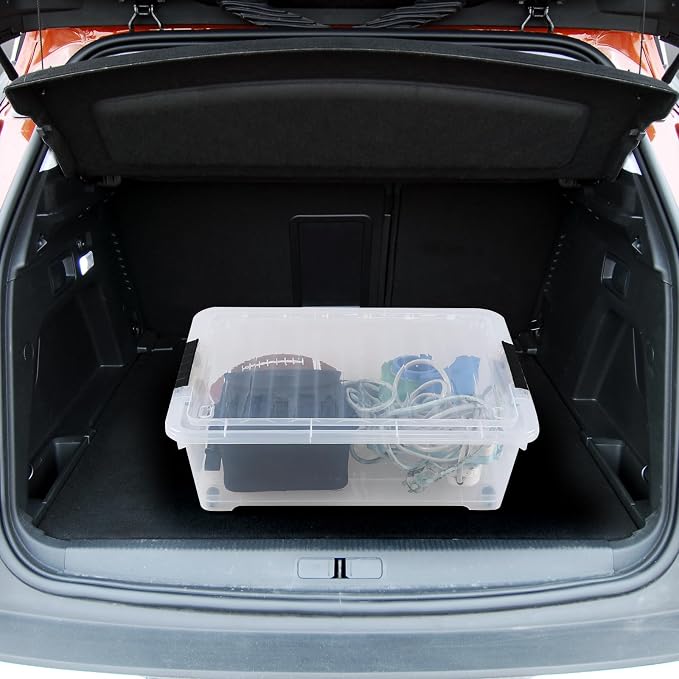 20 Quart Stackable Plastic Under Bed Bins - Image 5