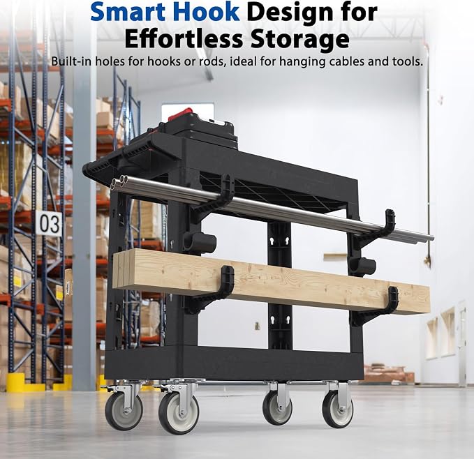 Heavy Duty Rolling Utility Cart - Image 2