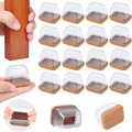 Ezprotekt 24 Pcs Rectangle Clear Silicone Chair Leg Floor Protectors Caps by VisittheEzprotekt