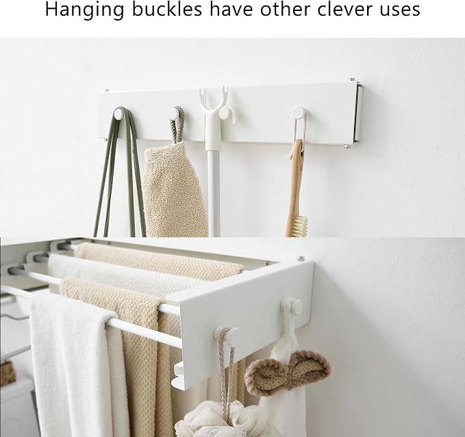 Clothes Drying Rack, Laundry Hanger Dryer Rack, Wall Mounted Drying Rack - Image 5
