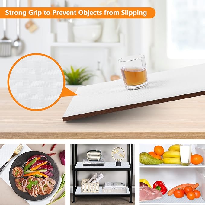 White Shelf Liner Kitchen Cabinet Liners Refrigerator Liners Waterproof & - Image 5