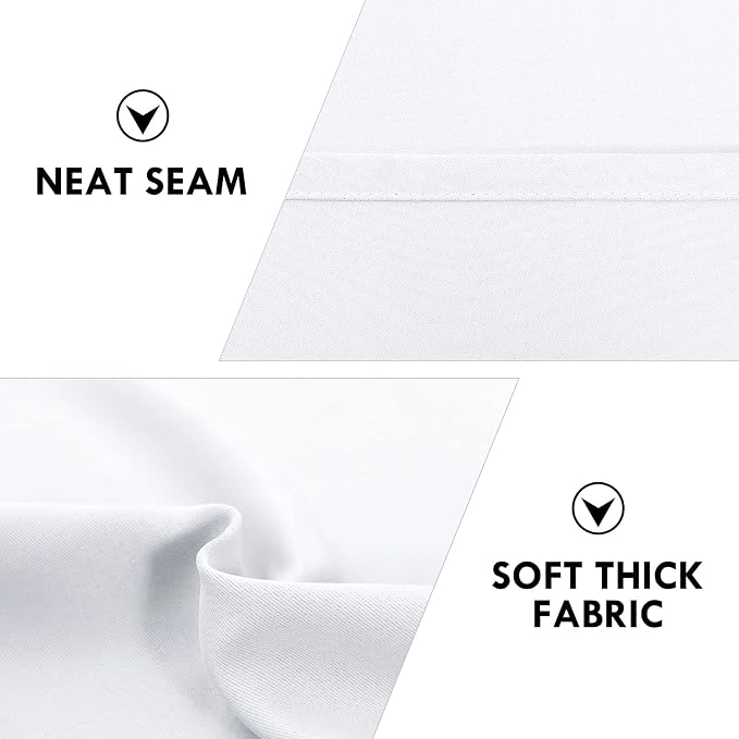 DWCN White Short Room Darkening Curtains - Image 6