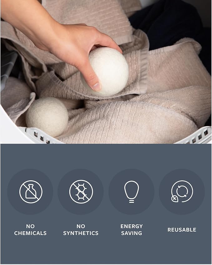 GroundLuxe Premium New Zealand Wool Dryer Balls - Image 4