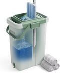 JOYMOOP Mop and Bucket with Wringer Set, Flat Squeeze Mop with Bucket, Dust Mop by JOYMOOP