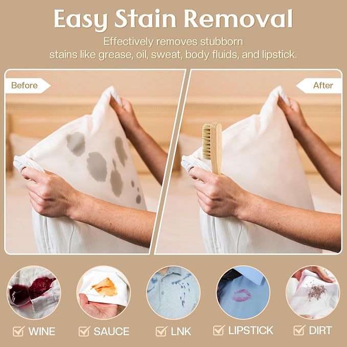3 Pcs Wood Laundry Stain Brush Stain Remover Brushes - Image 5