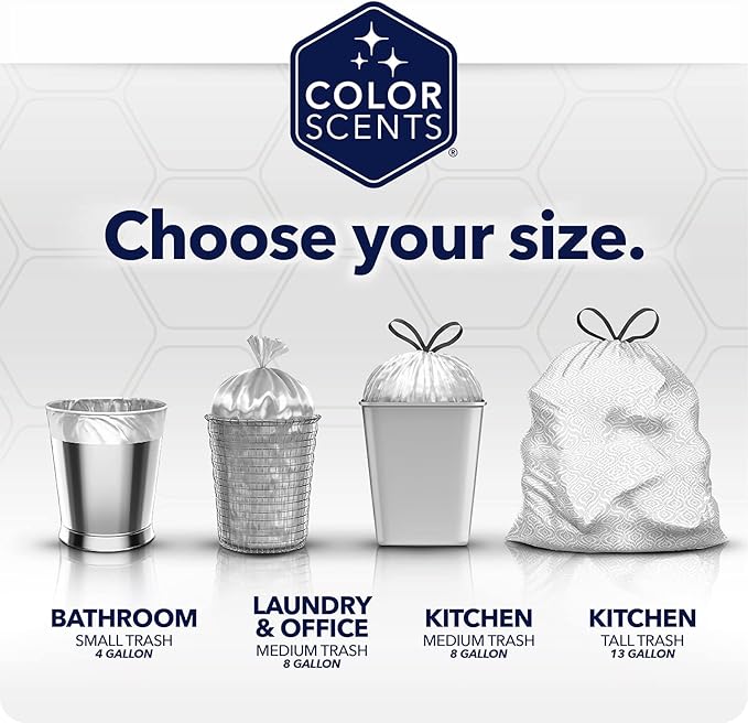 Color Scents Tall Kitchen Trash Bags - Image 8