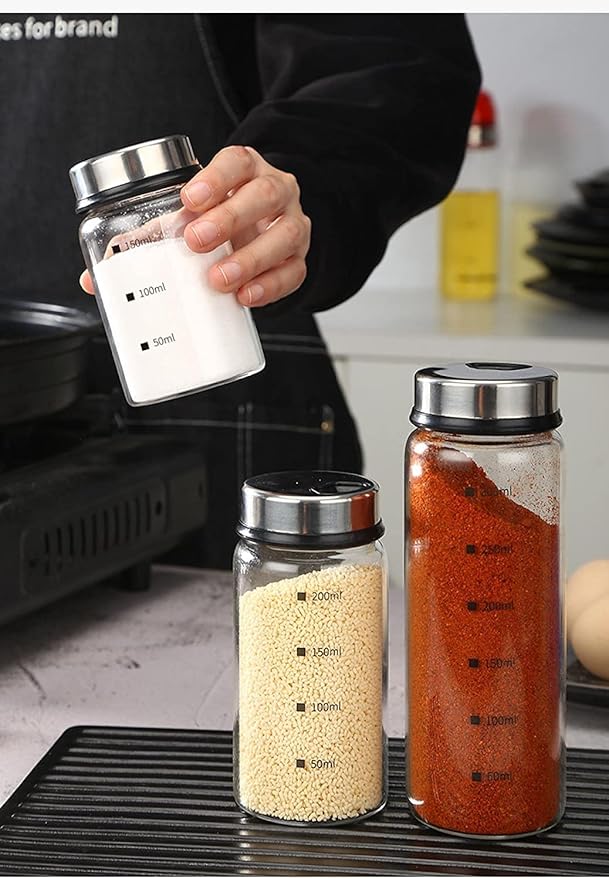 2 Piece 4-Neck Glass Seasoning Shakers - Image 7