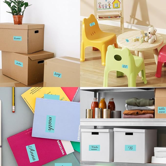 STARLIBOO Colored Labels Stickers 3 x 2 Inch, Removable Rectangle Moving Labels - Image 5