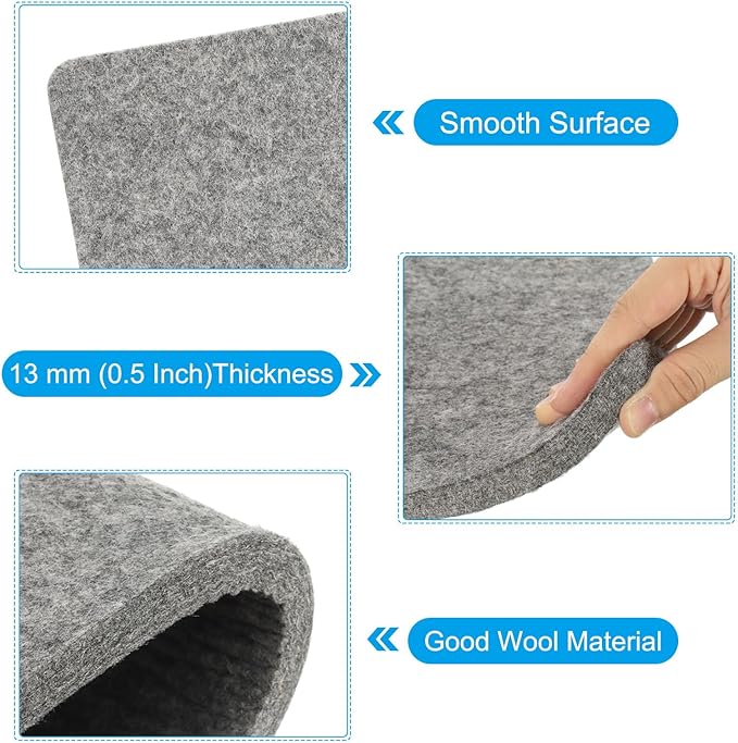 PATIKIL Wool Pressing Mat, 8.5" x 8.5" Wool Ironing Pad Blanket 0.5" Thickened - Image 3