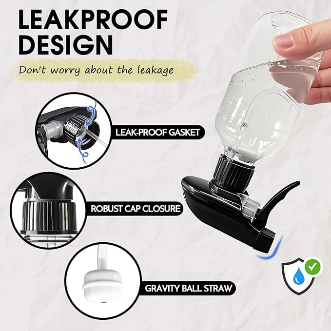 AMORIX Plastic Spray Bottles 2 Pack 360° Water Spray Bottle - Image 6
