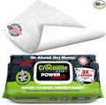 Crocodile Cloth PowerSCRUB Cleaning Wipes – 80 Dual-Surface Cloths, Heavy-Duty by CrocodileCloth