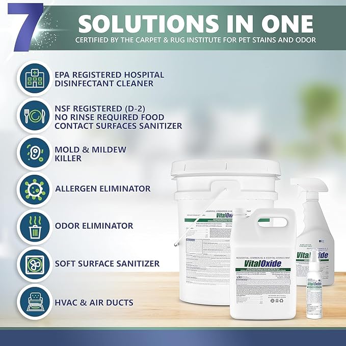Vital Oxide Disinfectant, Deodorizer, Food-Contact Sanitizer, Virucide – – - Image 7