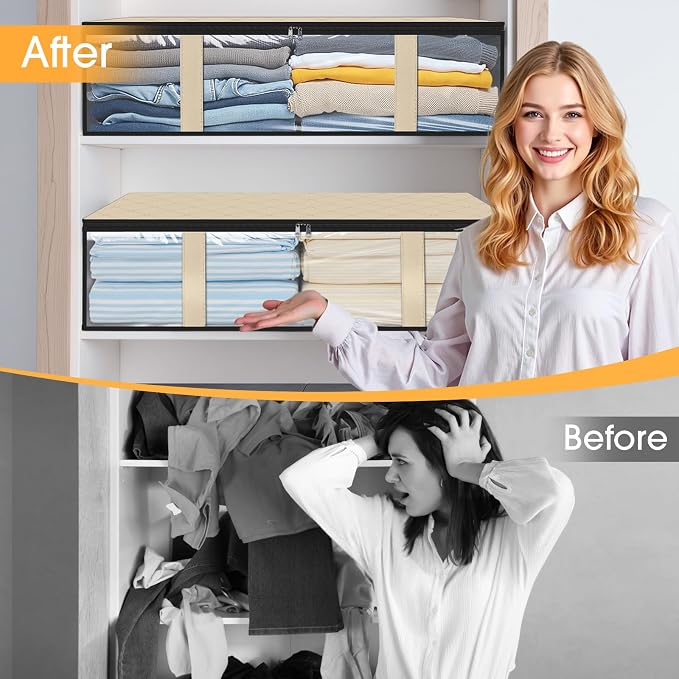 StorageRight Under Bed Storage Bins, Breathable Organizer - Image 4