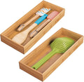 mDesign Wooden Bamboo Drawer Organizer by mDesign